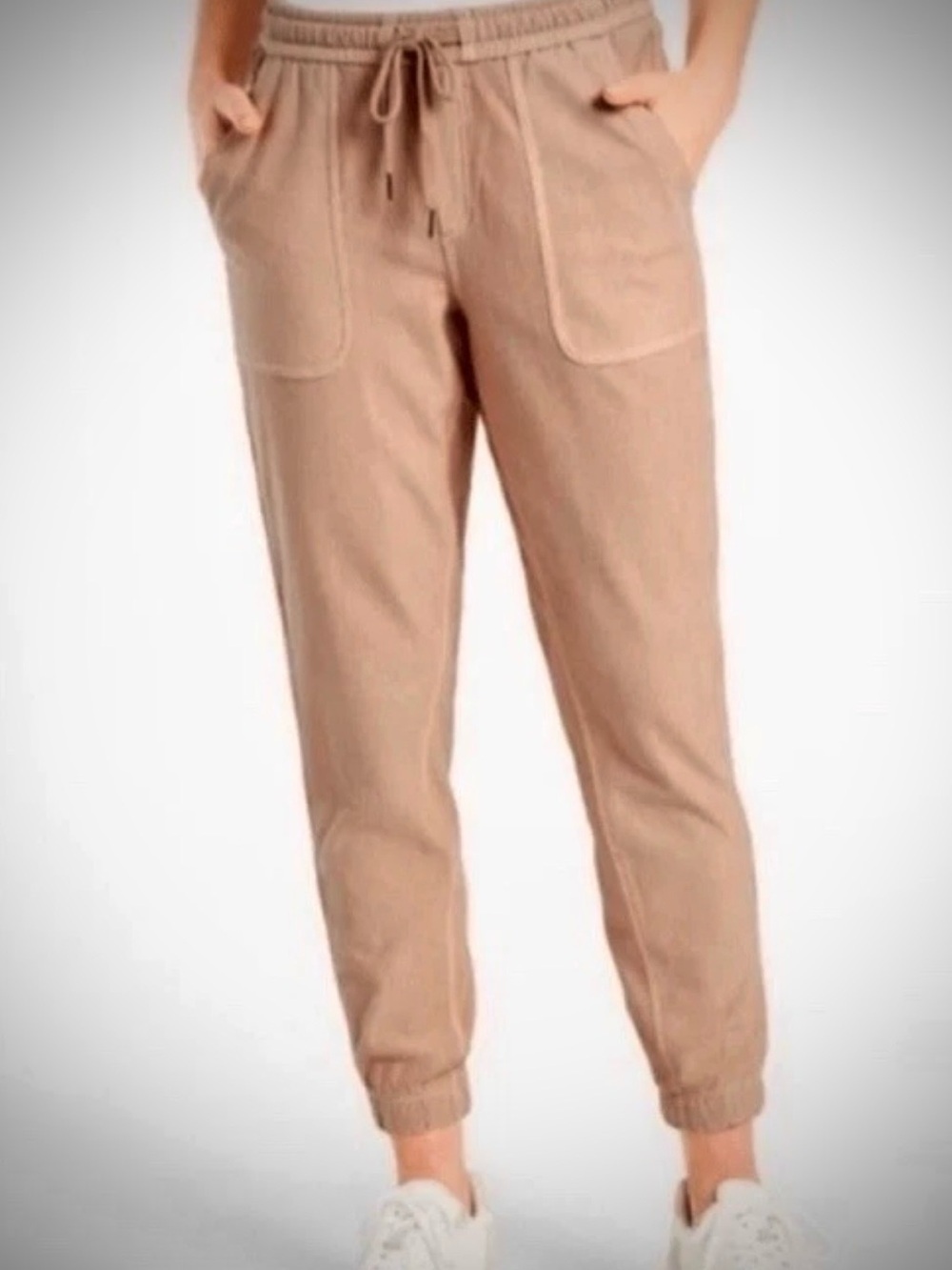 Athleta Farallon Jogger Sz 2 Organic Stretchy Sweatpants Breathable Taupe Tan